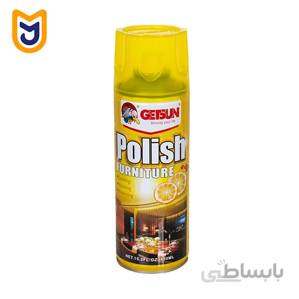 اسپری چند منظوره (تمیز کننده , براق کننده و محافظ) گتسان مدل Polish FURNITURE