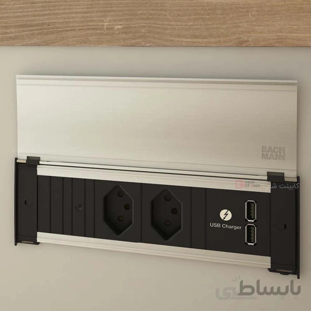 پریز توکار مستطیلی استیل باخمن bachmann آلمان