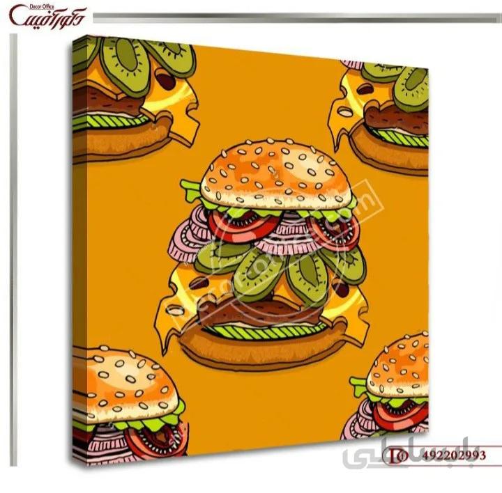 تابلو دیواری فست فود 2993 ا Fast food wall painting 2993