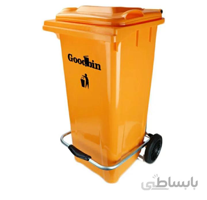 سطل زباله پلاستیکی مخزن پلی اتیلن پدال دار و چرخ دار 240 لیتری ا Bucket