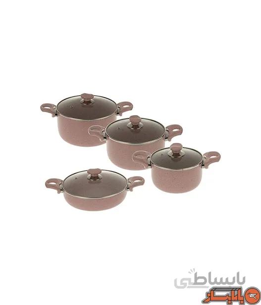 سرویس پخت و پز 8 پارچه عروس مدل Dorsa 2 ا Aroos Dorsa 2 Cookware Set 8 Pcs
