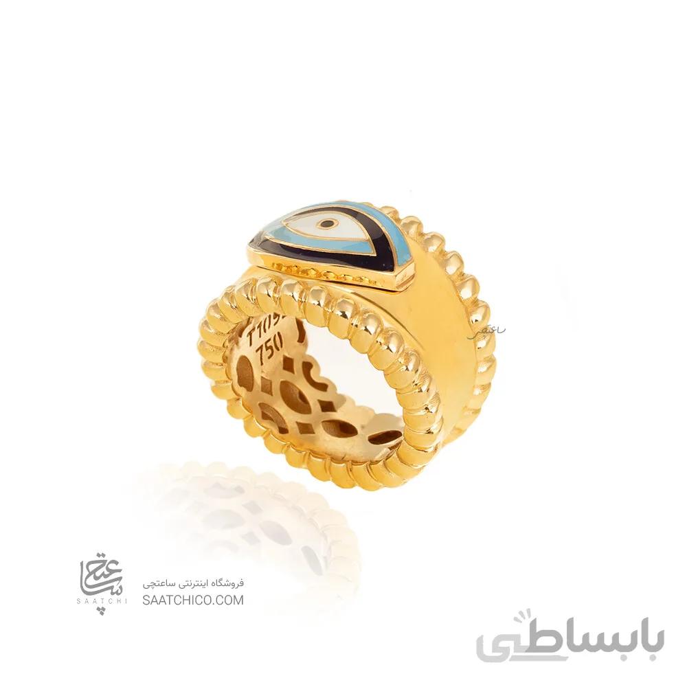 انگشتر طلا طرح چشم نظر کد CR554