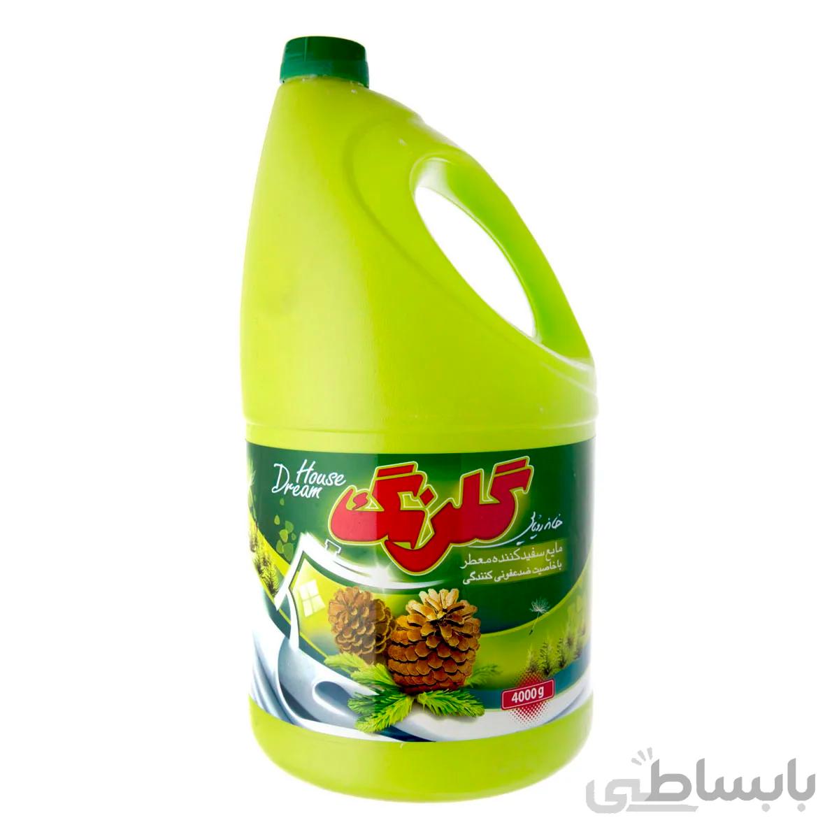 مایع سفیدکننده ضدعفونی کننده سطوح و البسه کاج سوزنی ۴۰۰۰گرم گلرنگ