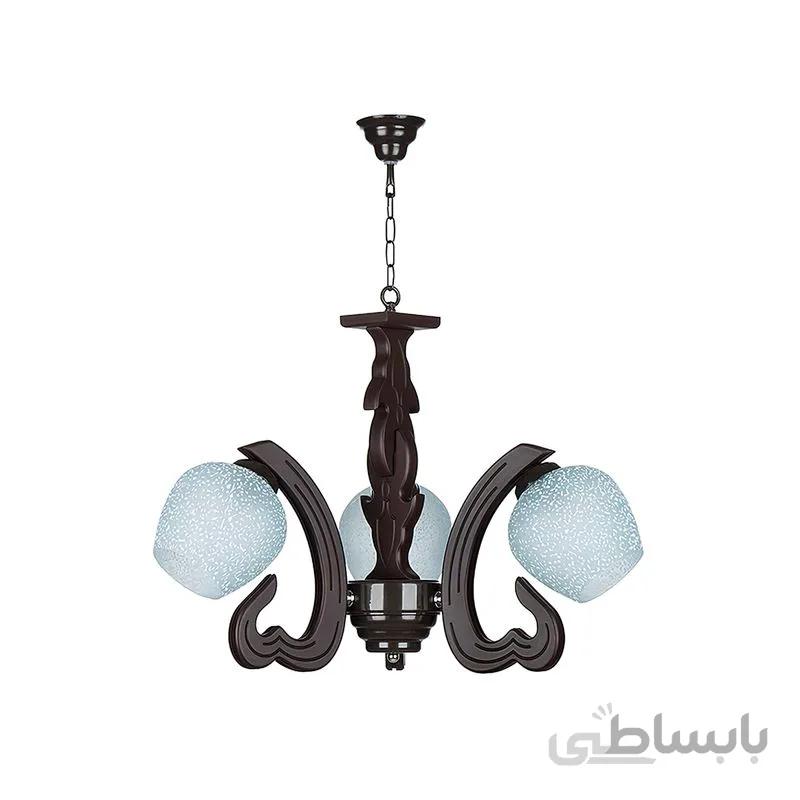 لوستر 3 شعله چشمه نور مدل G613/3-BR