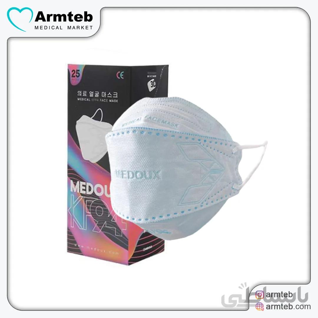 ماسک 5 لایه مداکس فست مدل 3D آبی آسمانی بسته 25عددی
