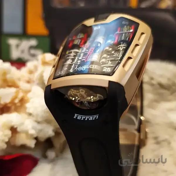 ساعت مچی هابلوت فراری مردانه بند چرمی مشکی
