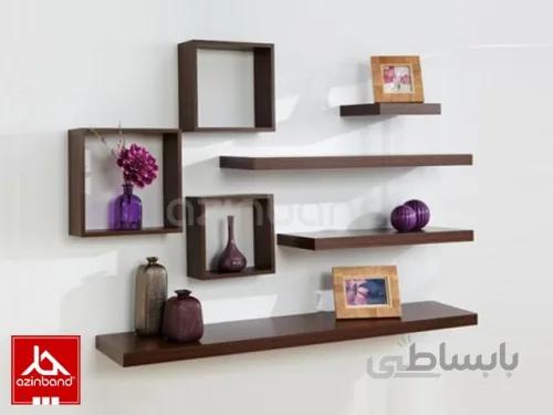 پک ۷ عددی شلف دیواری ا چهار تخته و سه مکعب چوبی