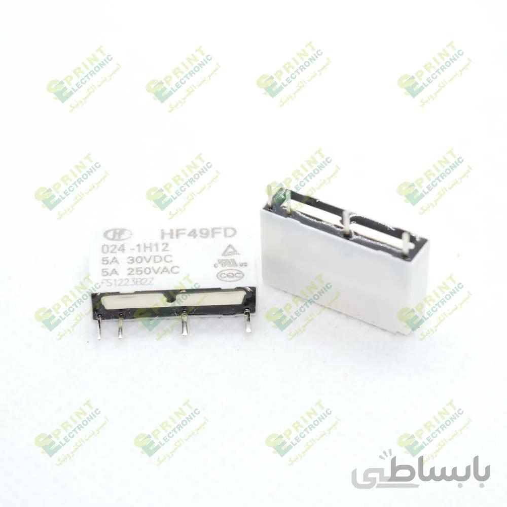 رله 5 ولت باریک 4 پایه 5 آمپر HONGFA HF49FD-05-1H12