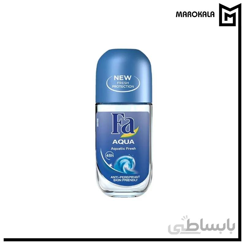 رول دئودورانت مردانه مدل Aqua حجم 50 میل فا ا Fa Roll On Deodorant Aqua For Men 50ml