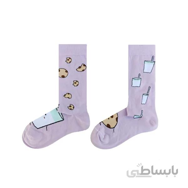جوراب ساق دار زنانه شیر و کیک کد PH536