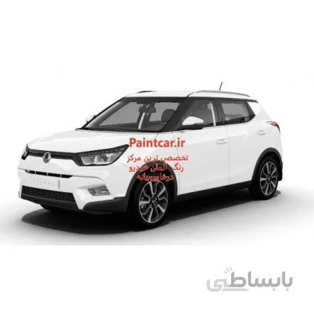 پک خشگیری و ترمیم رنگ اتومبیل سفید سانگ یانگ تیوولی ssang yong tivoli