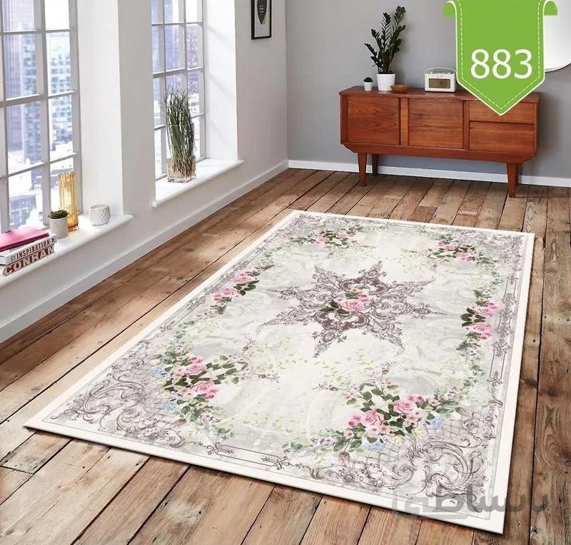 روفرشی کشدوز مخمل ترک کد 883 سایز 230 160 سانتی متر 4متری