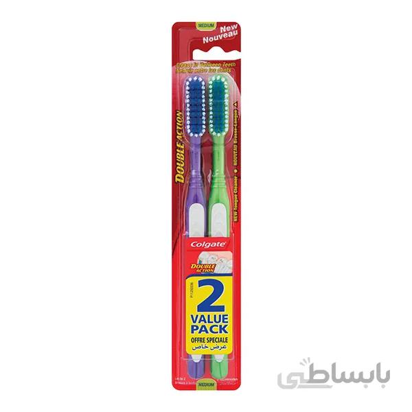 مسواک کولگیت Double action بسته دو عددی