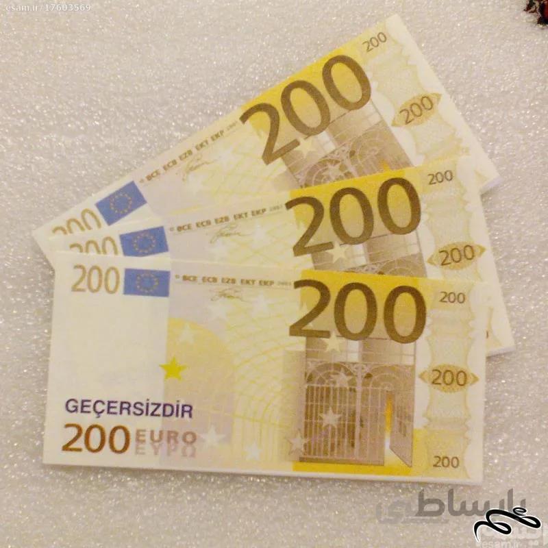 ۳ برگ طرح اسکناس ۲۰۰ یورو . فانتزی . (۱۹-۵) (۱۱۳)