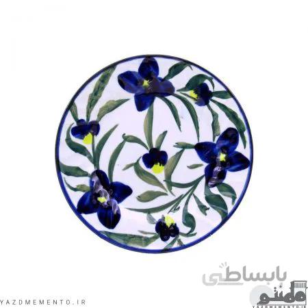 بشقاب چینی طرح گلی مدل شیرینی خوری