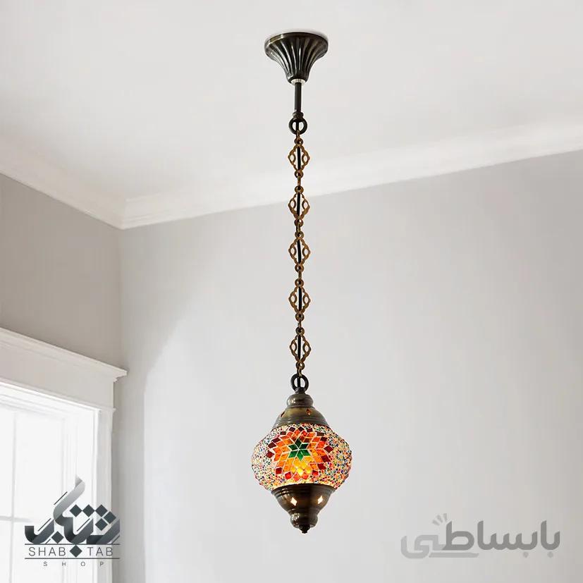 لوستر آویز تک شعله مراکشی مدل T1-PS کد 11