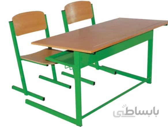 میز و صندلی دانش آموزی دو نفره | میز دانش آموزی کد B029