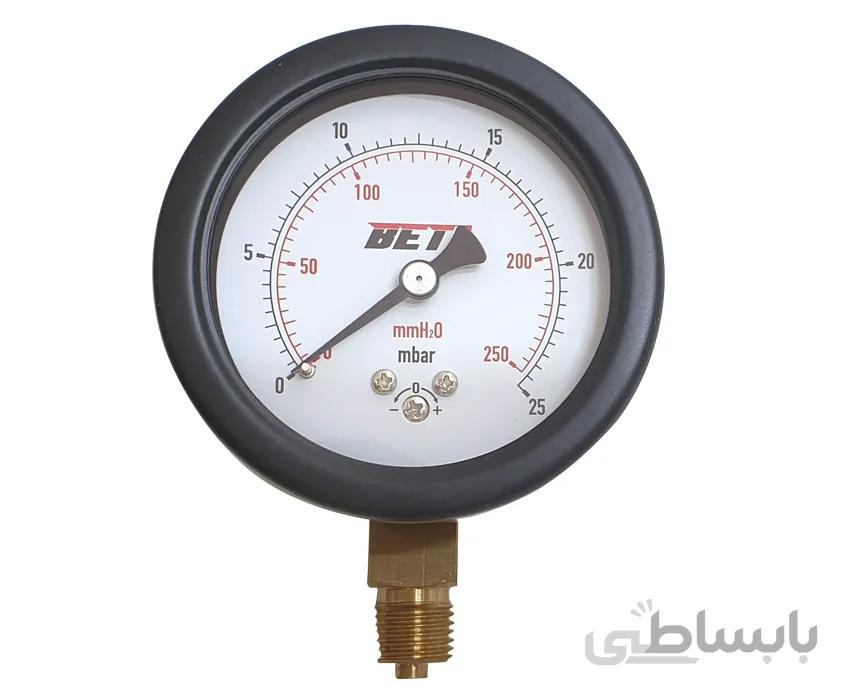 گیج فشار (مانومتر) 25 میلی باری بتا مدل MTB-63L 25