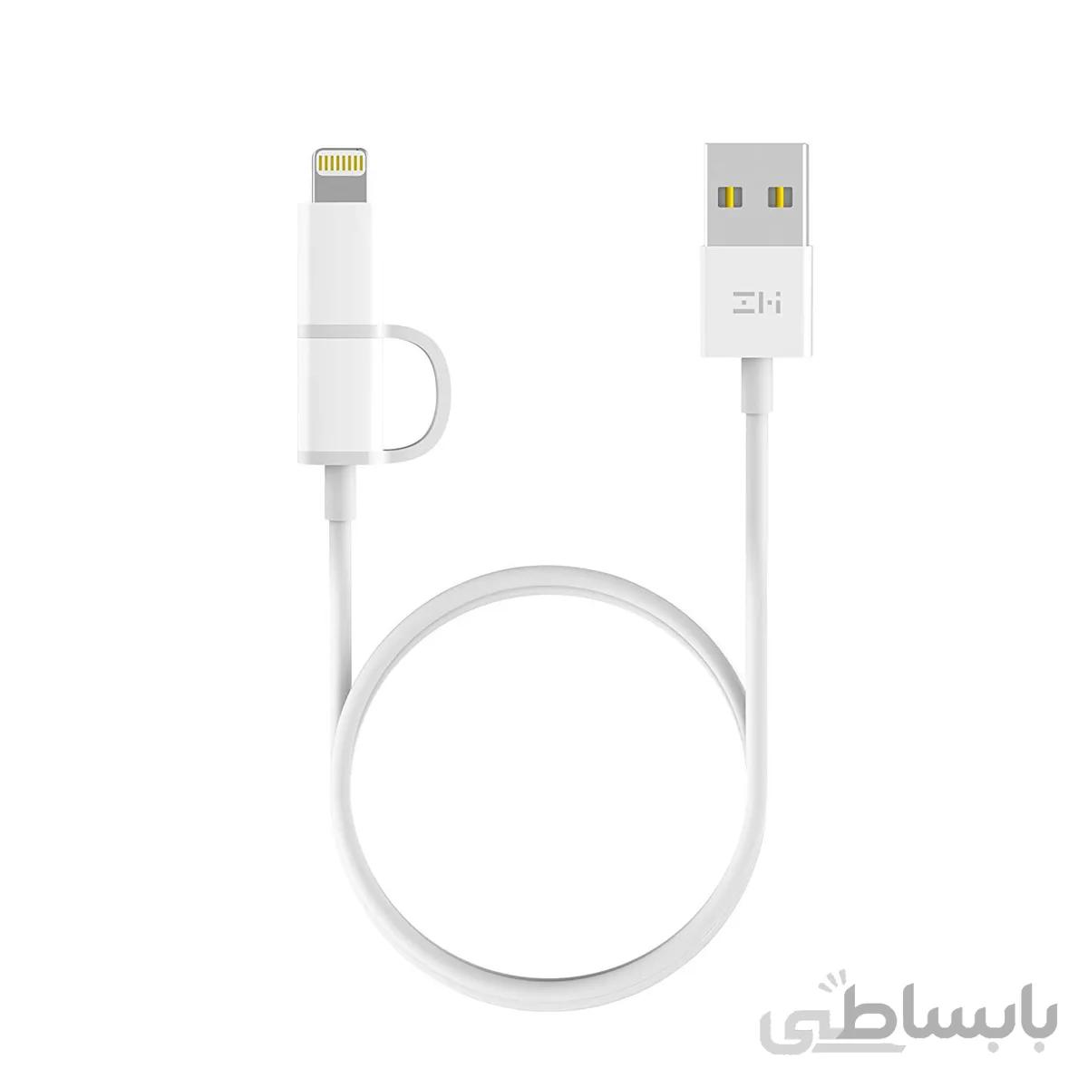 کابل دوگانه میکرو USB و لایتنینگ ZMI شیائومی ا Xiaomi ZMI 2-in-1 Lightning & Micro-USB Combo Cable