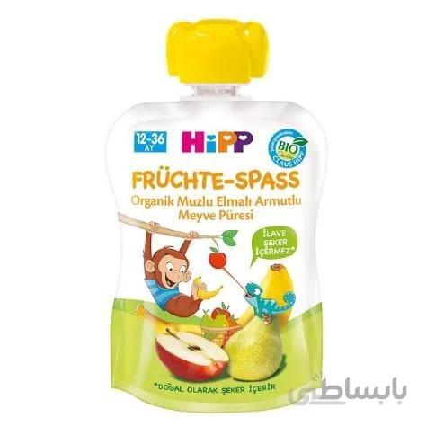 پوره ساندیسی 90گرمی سیب و موز و گلابی +۱۲ هیپ Hipp