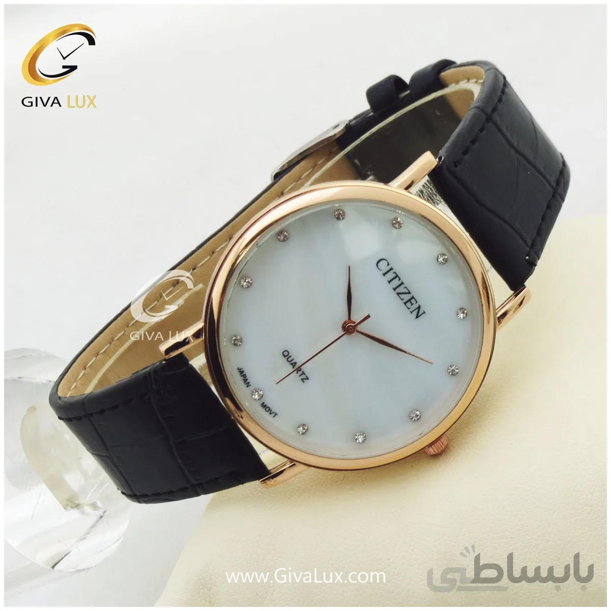 ساعت مچی زنانه بند چرمی سیتیزن کد 980601
