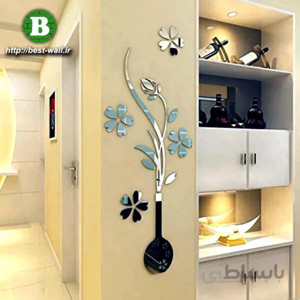 استیکر آینه ای دکوراتیو گل یاس