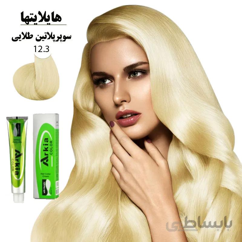 رنگ مو آرکیا سوپر پلاتینه طلایی سان لایت 12.3