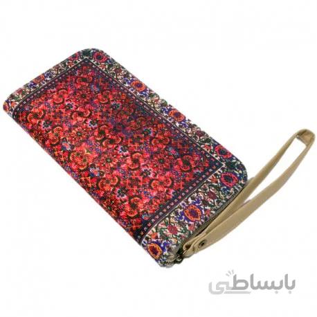 کیف پول بند دار مخمل فرش لاکی