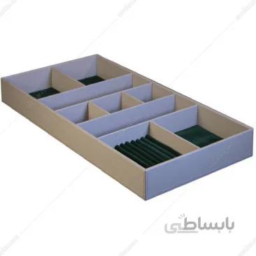 باکس زیور آلات چرم کامپکت داخل کشو سری 1 رنگ خاکی سایز 90 فانتونی مدل J645 ا Fantoni J645 Jewelry case
