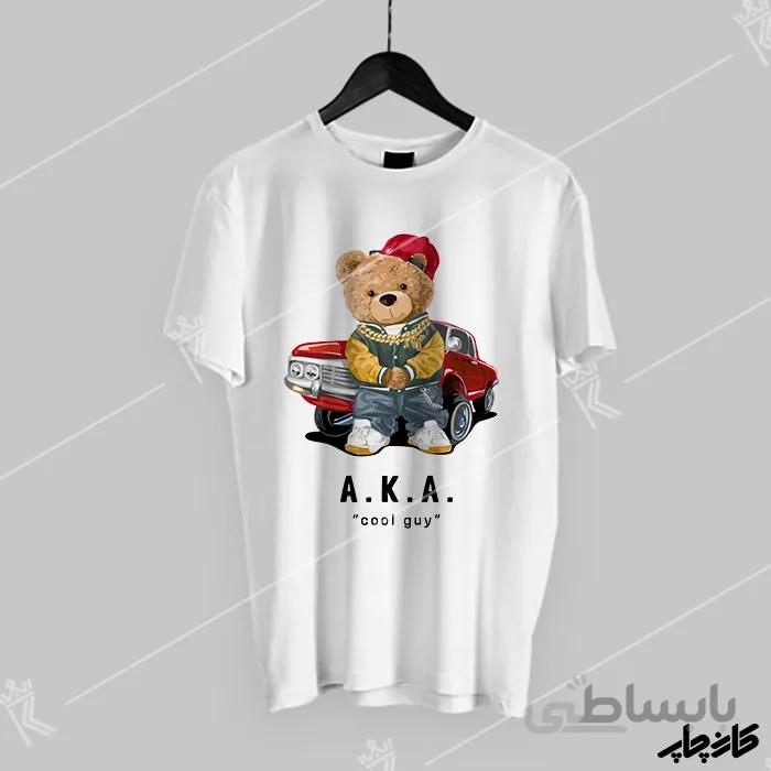 تیشرت تدی با حال سفید