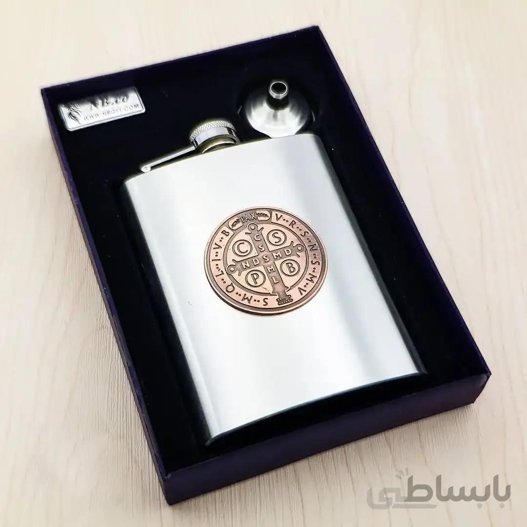 ست قمقمه جیبی استیل مدل پلاک برجسته PAX