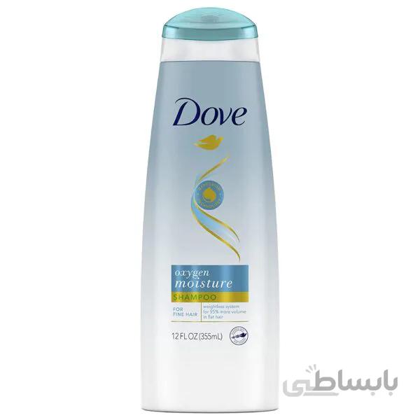 شامپو داو ۳۵۵ میل – برای موهای صاف و نازک – Dove oxygen moisture shampoo – for fine , flat hair