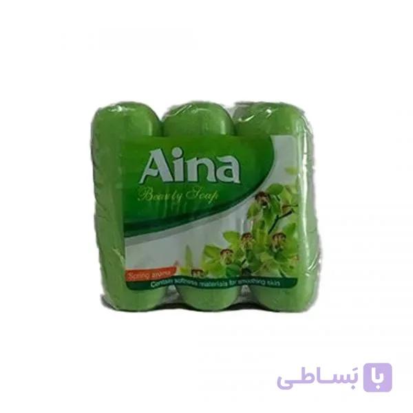 صابون دستشویی 75 گرمی 3 عددی آینا ( سبز )