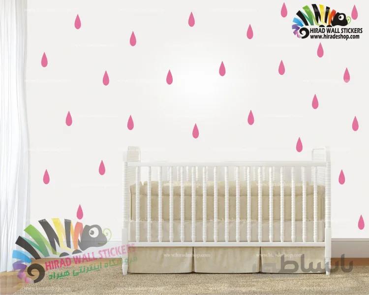 استیکر و برچسب دیواری پک تکرار شونده قطره باران Rain Drop Wallstickers کد h1424