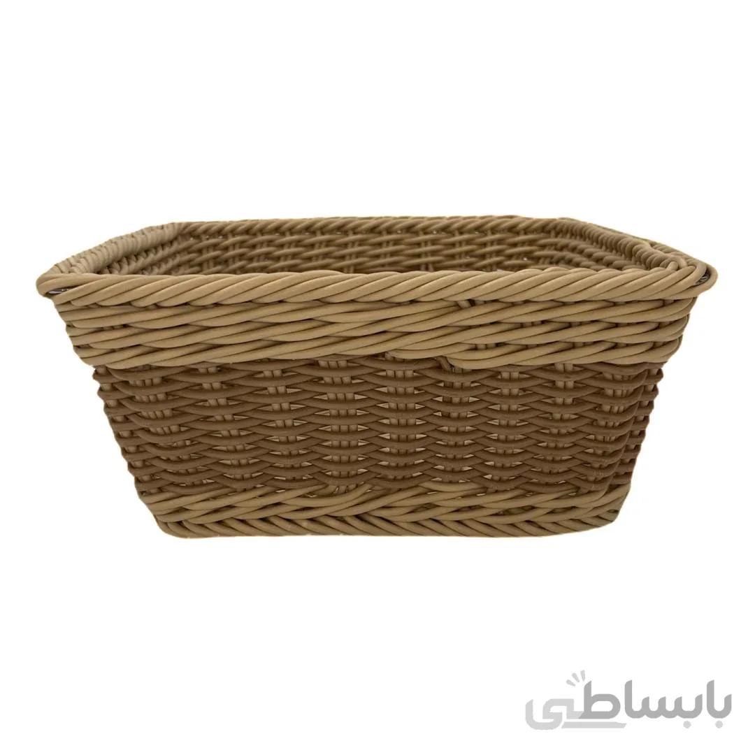 سبد نان و سبزی زیباسازان مدل حصیری طرح BZRG کد ۳۸۳