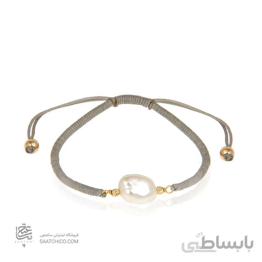 دستبند طلا زنانه با مروارید باروک کد XB898