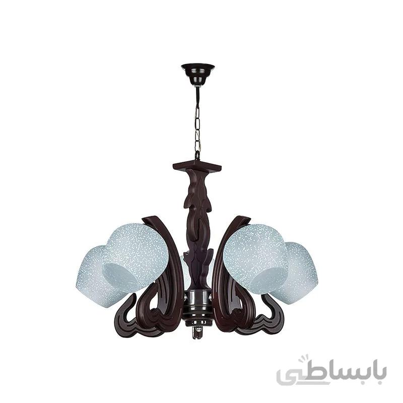 لوستر 5 شعله چشمه نور مدل G613/5-BR