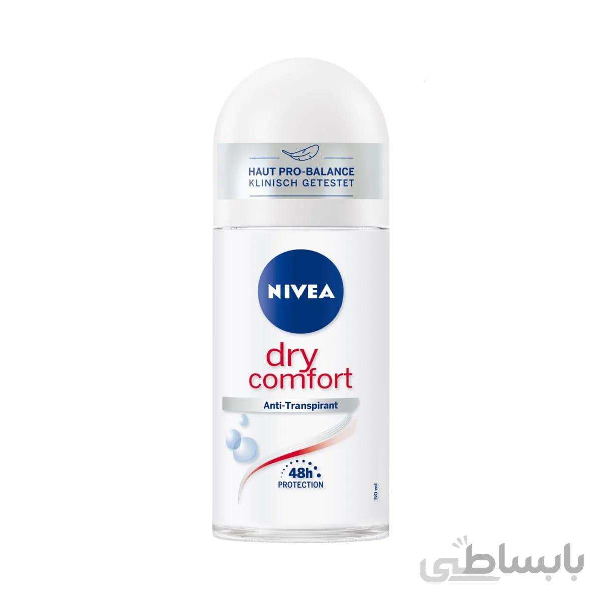 رول ضد تعریق زنانه نیوآ مدل Dry Comfort حجم 50 میلی لیتر ا Nivea Dry Comfort Deodorant Antiperspirant Roll-On 50 ml کد 346125