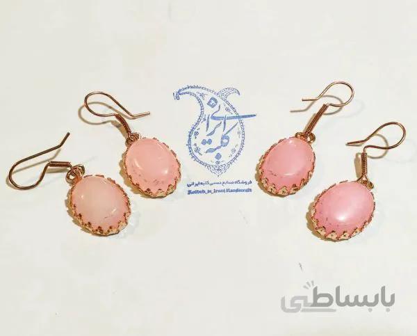 گوشواره مس نگین دار