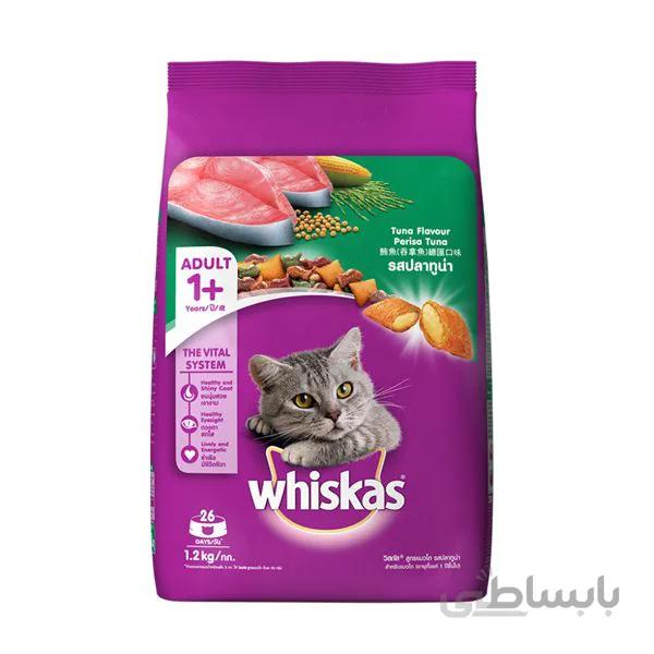 غذای خشک گربه بالغ ویسکاس طعم ماهی _ whiskas