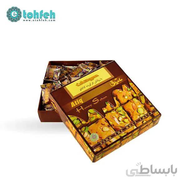 سوهان روکشدار شکلاتی ۴۰۰ گرمی جعبه مقوایی
