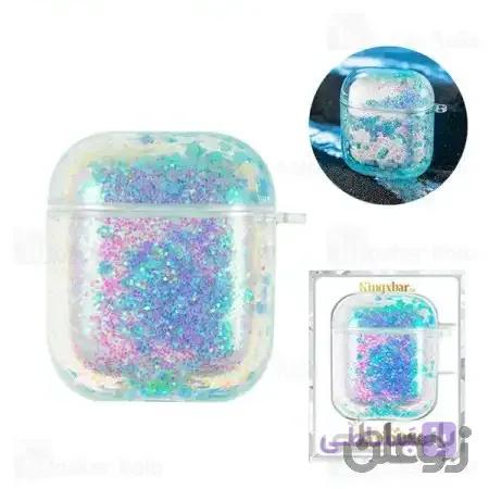 کاور آکواریومی ایرپاد Apple Airpods 1 / 2 Kingxbar Swarovski Galaxy Series Aqua