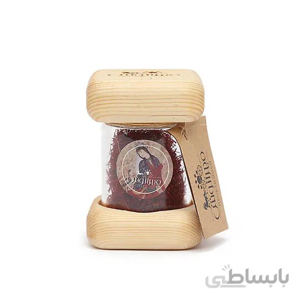 4 گرم زعفران درب چوبی