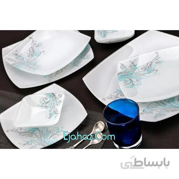سرویس غذاخوری 25 پارچه ظروف شیشه ای طرح اسکای آرکوفام