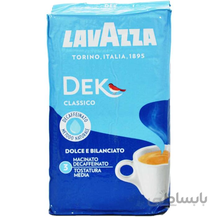 پودر قهوه Lavazza لاوازا Dek Classico دک کلاسیکو (بدون کافئین) 250 گرمی