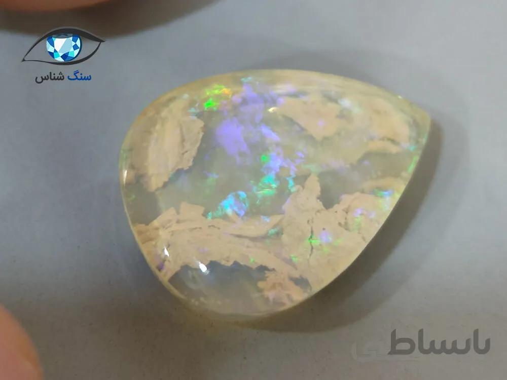 نگین اوپال اتیوپی اشکی طبیعی 3.77 قیراط