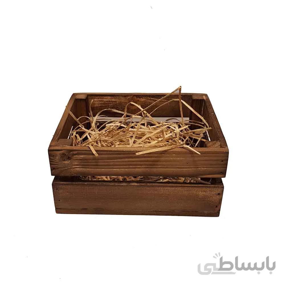 جعبه چوبی کوچک طرح ایکیا مدل h10 رنگ قهوه ای
