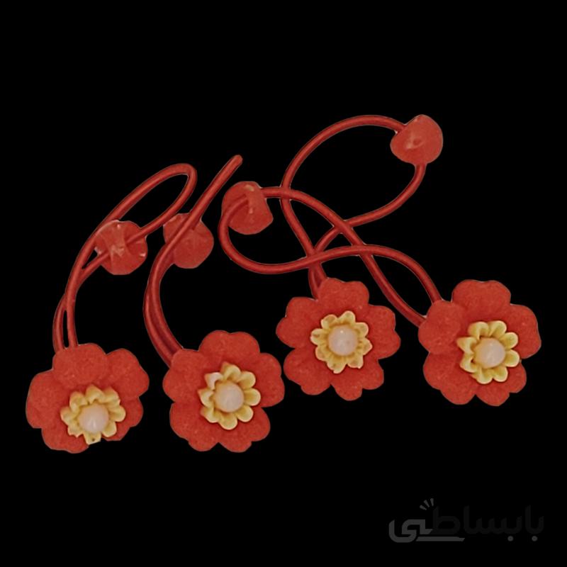کش مو ۴عددی دخترونه طرح گل