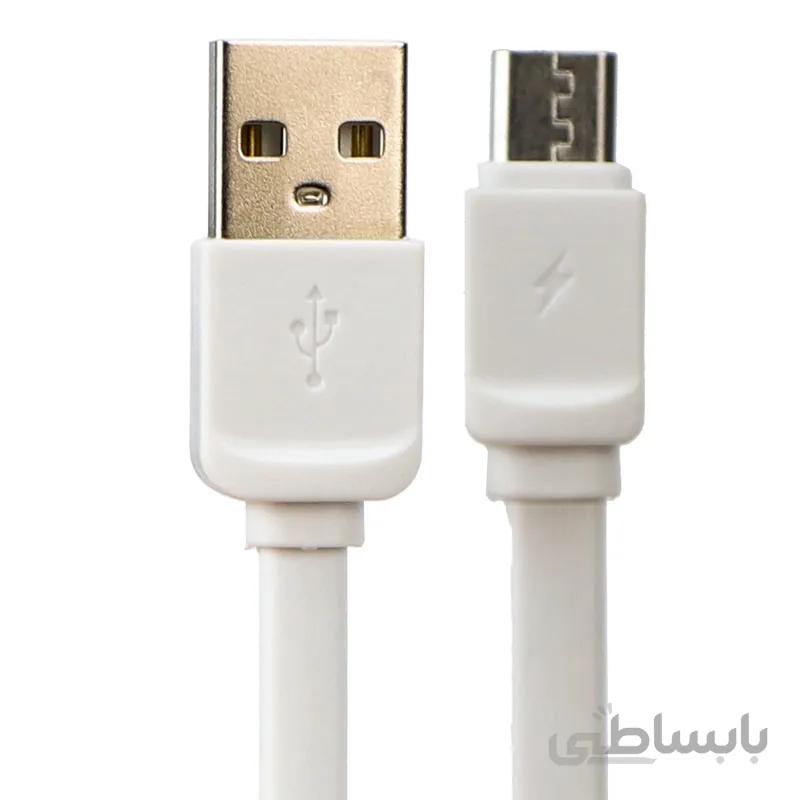 کابل پاور بانک میکرو یو اس بی Fast Flat 24cm ا power bank cable