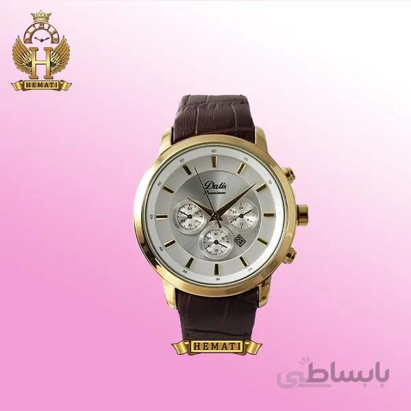 ساعت مردانه داتیس مدل Datis D8360GL بند چرم